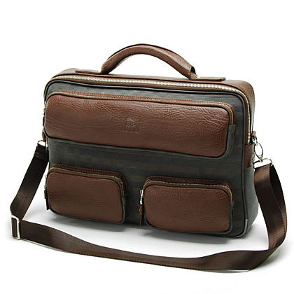 棕色**牛皮男士公文包