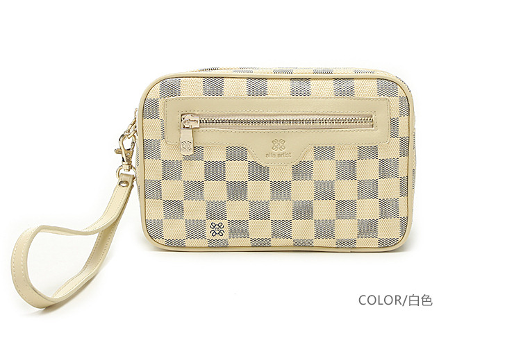 ****牛皮配料手包 白色